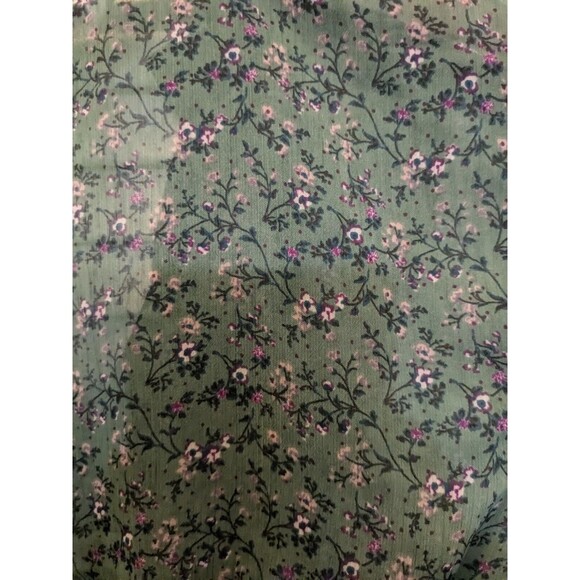 Y2K Candies Cap Sleeve Green Floral Blouse Top S Cottagecore Peasant - Picture 6 of 6